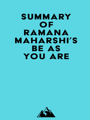 cover image of Summary of Ramana Maharshi's Be As You Are